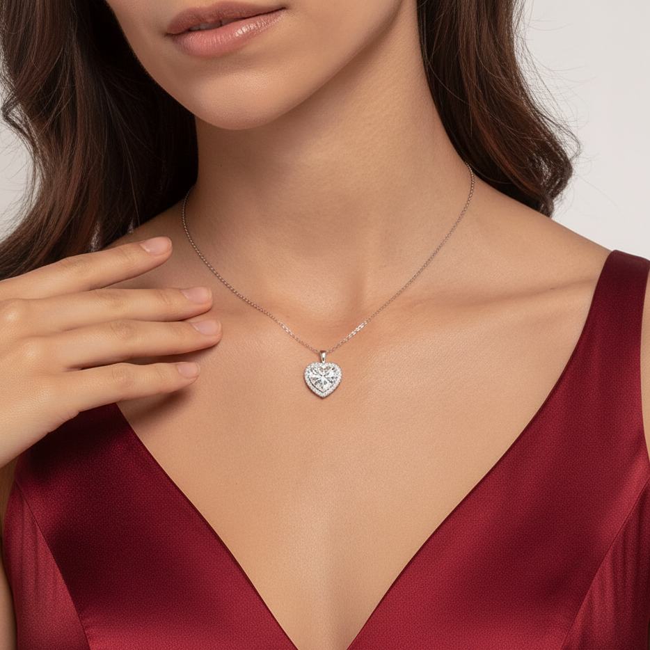 MIRAVIA Heart Cut Pendant Necklace