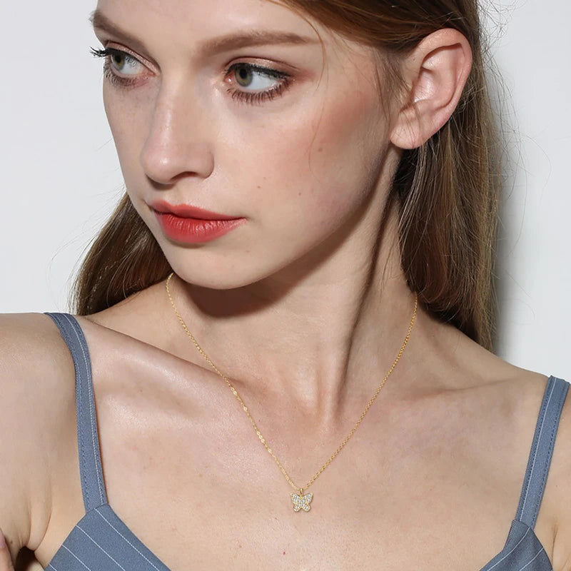 Silver Necklace with Moissanite SERINÉ