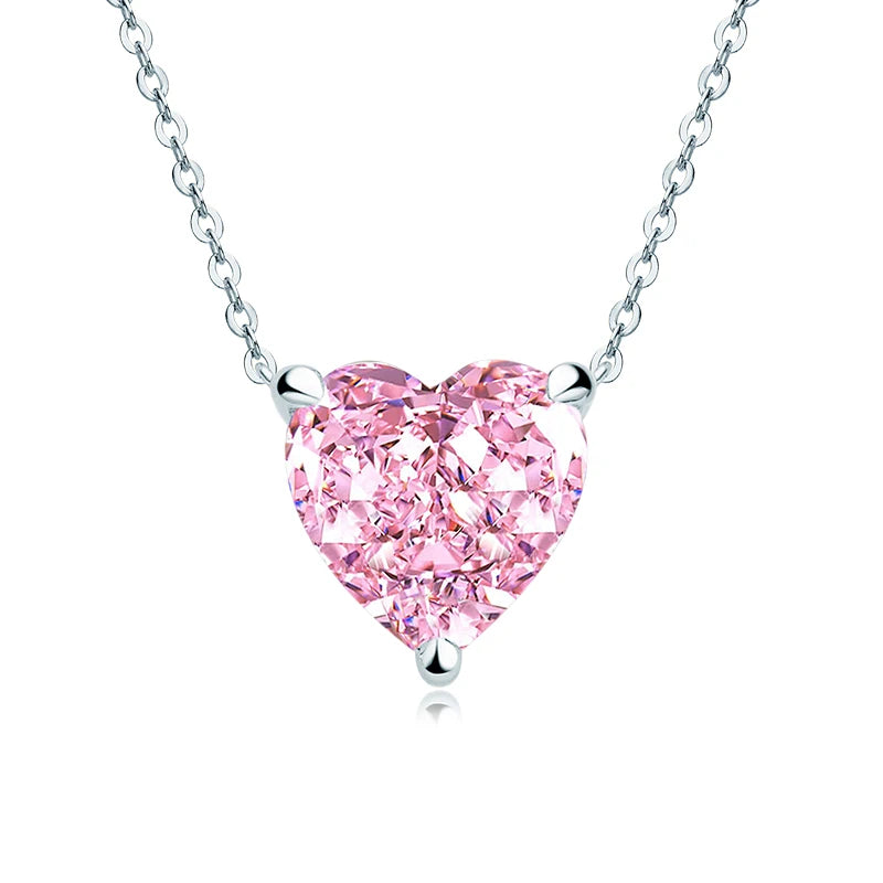 Silver Heart Pendant Necklace with Zirconia VALIÉN