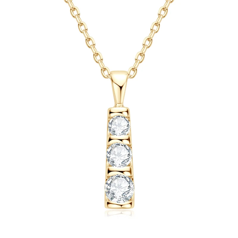 Silver Pendant Necklace with Moissanite VÉRIA