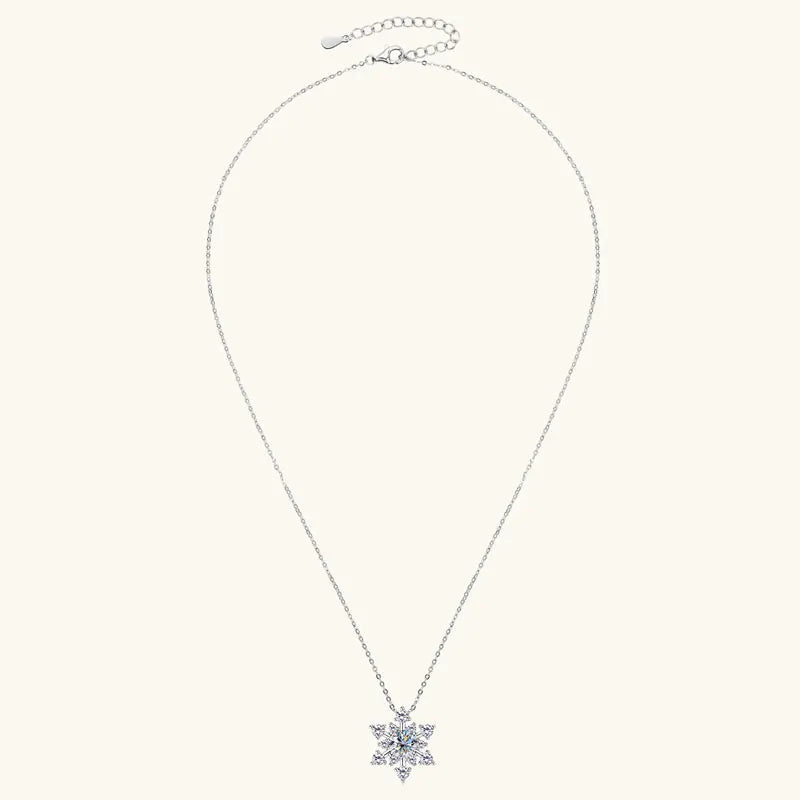 Silver Pendant Necklace with Moissanite SIRÉN