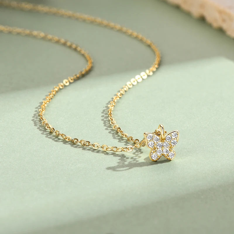 Silver Necklace with Moissanite SERINÉ