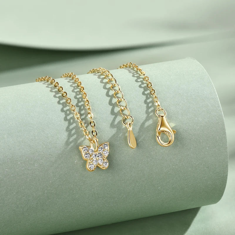 Silver Necklace with Moissanite SERINÉ