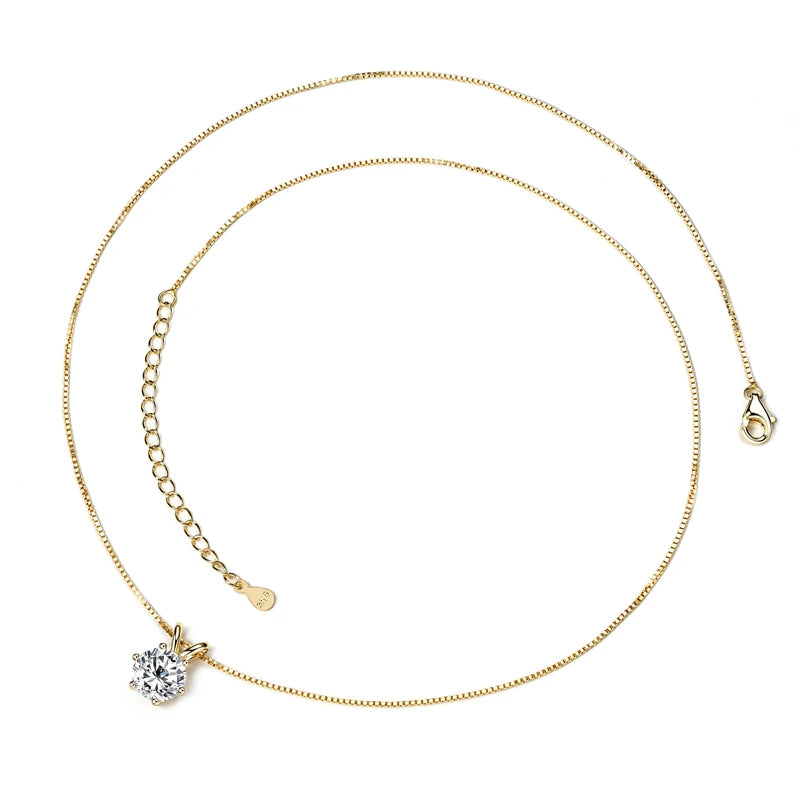 Silver Necklace with Moissanite VÉRÈN