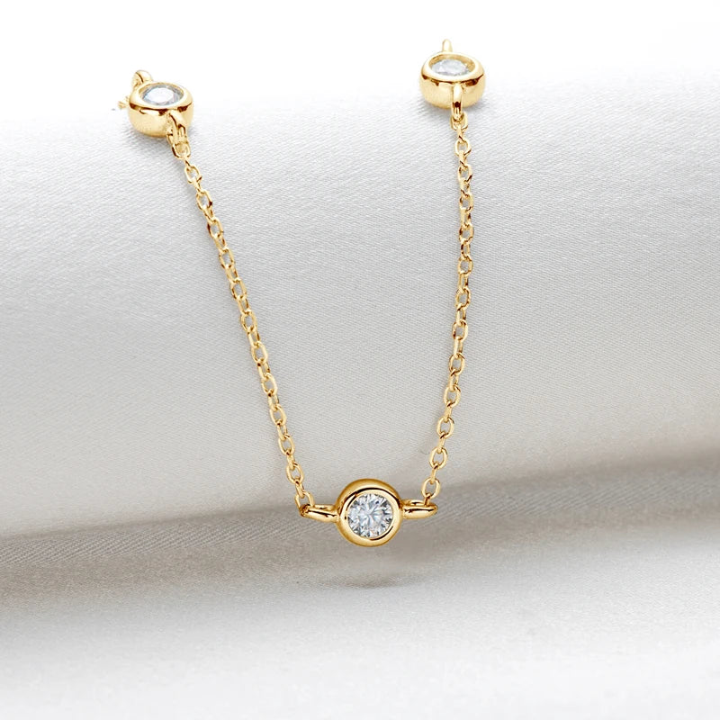 Silver Necklace with Moissanite DORÉA