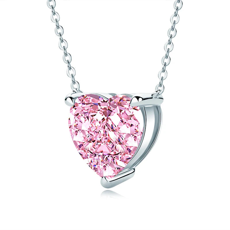 Silver Heart Pendant Necklace with Zirconia VALIÉN